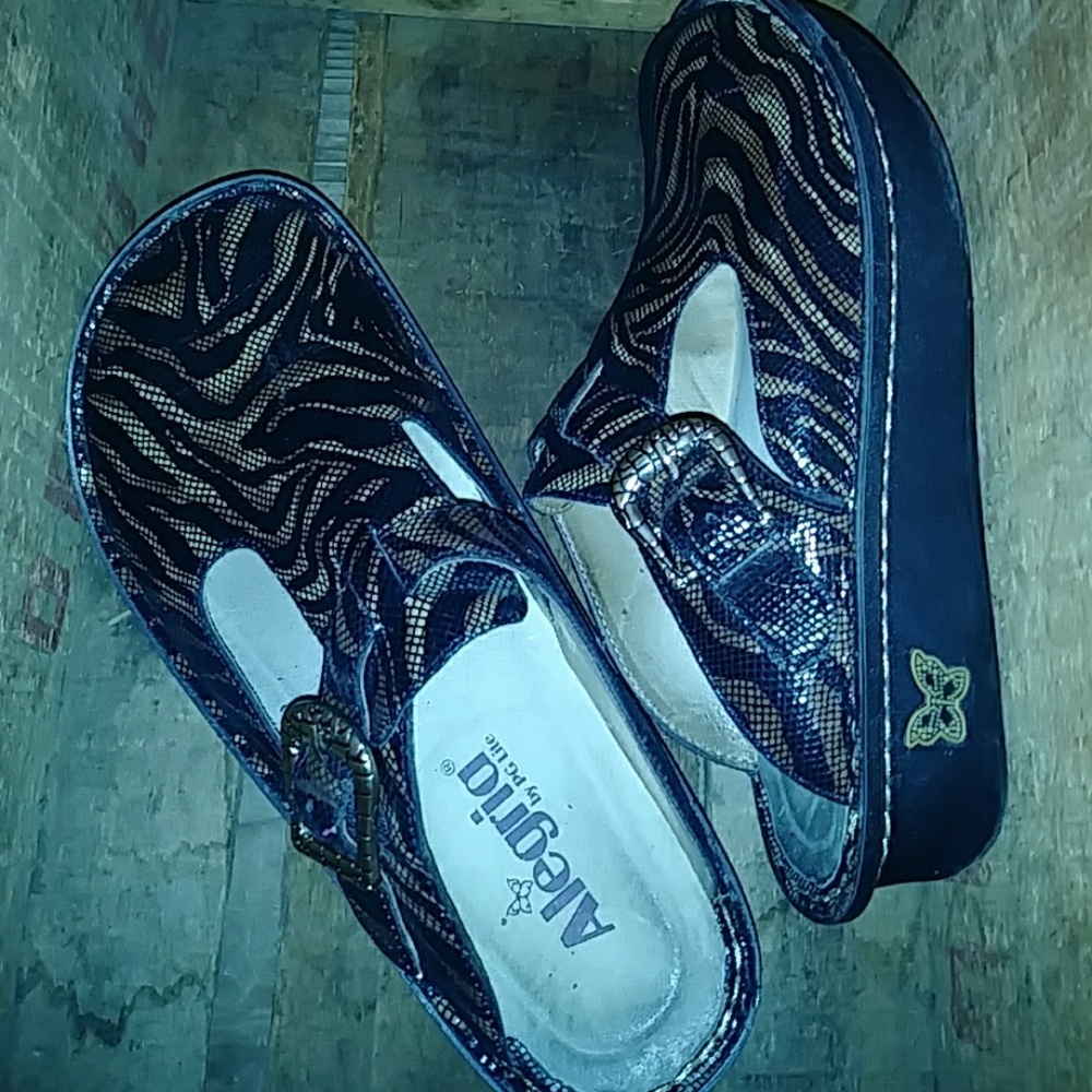 ALEGRIA leather tiger/mesh print
